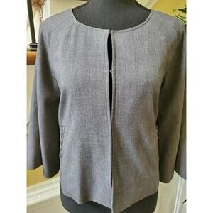 Newport News Size 8 Swing Coat Gray